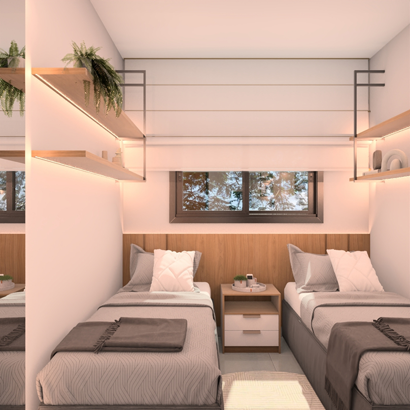 Dormitório solteiro